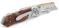 Нож складной WORKPRO с деревянной рукояткой WP211014
