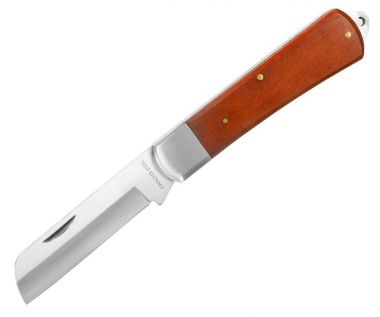 Нож электрика (122х43х11мм) с прямым лезвием, деревянная рукоятка WORKPRO WP294001 ― WORKPRO