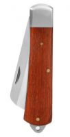 Нож электрика (122х43х11мм) с прямым лезвием, деревянная рукоятка WORKPRO WP294001