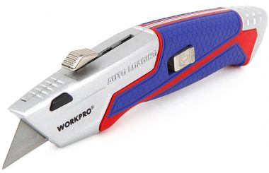 Выдвижной металлический нож WORKPRO с автозагрузкой WP213012 ― WORKPRO