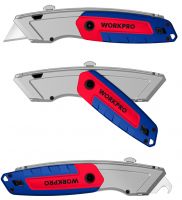 Складной нож с 2 лезвиями WORKPRO WP213016