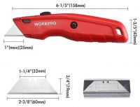 Выдвижной нож WORKPRO алюминиевый WP213017