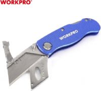 Нож алюминиевый складной общего назначения трапец WORKPRO W011004